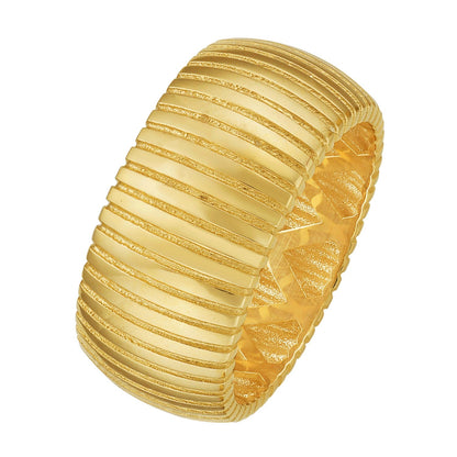 14K Yellow Gold Thick Tubogas Ring (9.90 mm) 