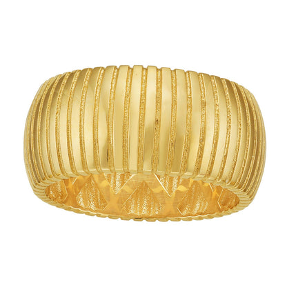 14K Yellow Gold Thick Tubogas Ring (9.90 mm) 