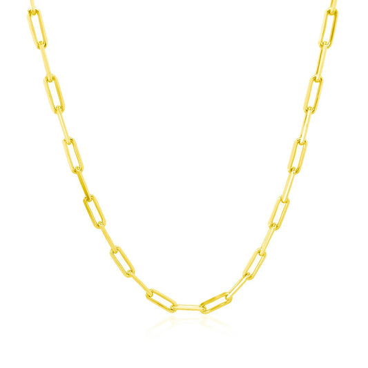 18K Yellow Gold Paperclip Chain (2.50 mm) 