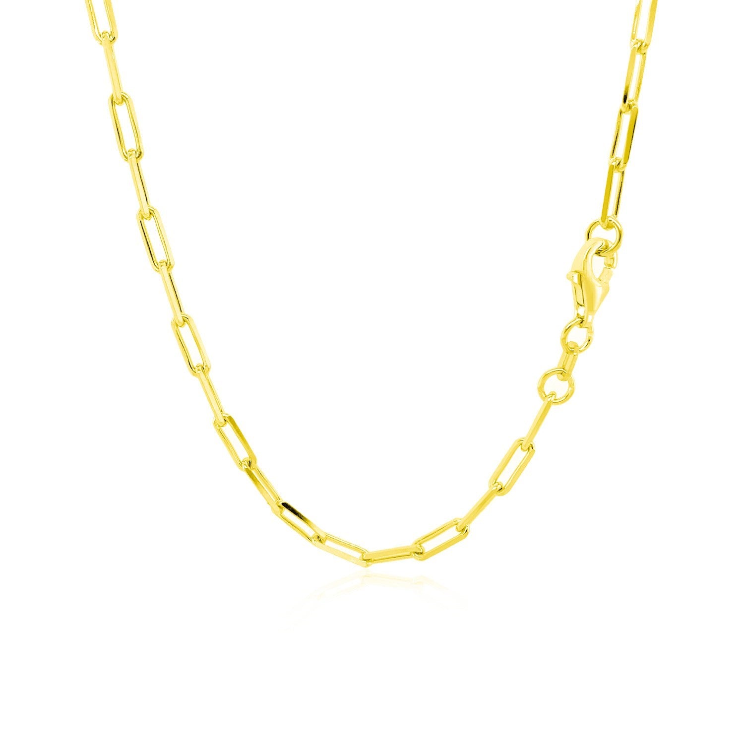 18K Yellow Gold Paperclip Chain (2.50 mm) 