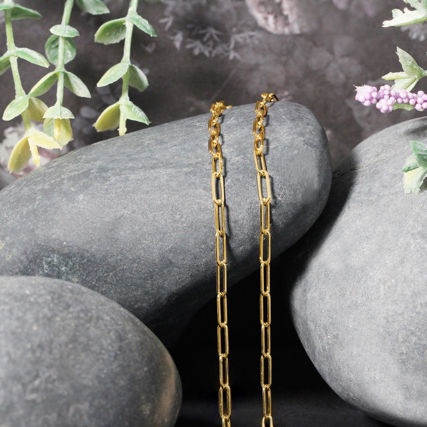 18K Yellow Gold Paperclip Chain (2.50 mm) 