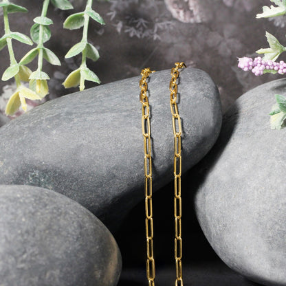 18K Yellow Gold Paperclip Chain (2.50 mm) 