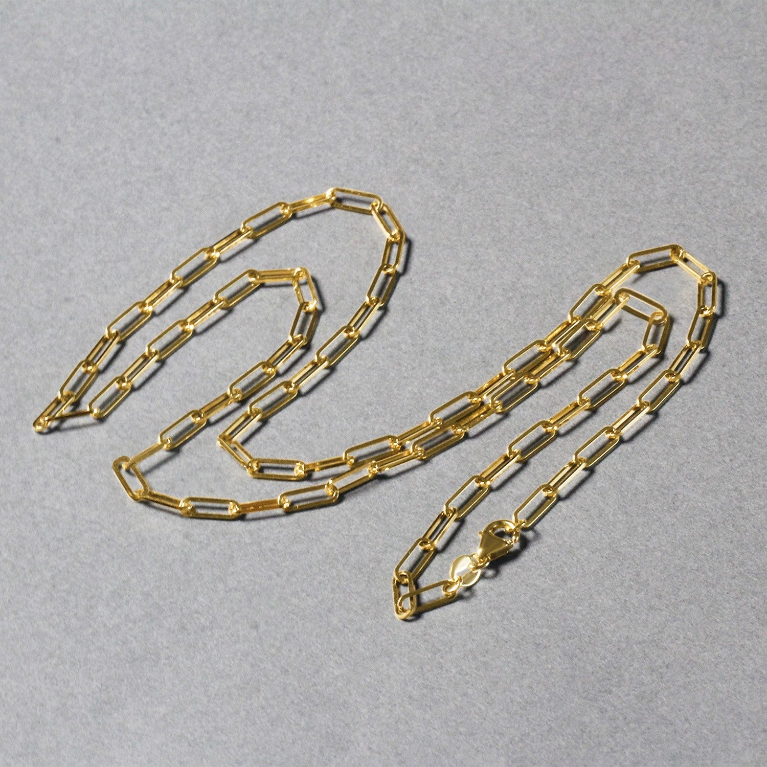 18K Yellow Gold Paperclip Chain (2.50 mm) 