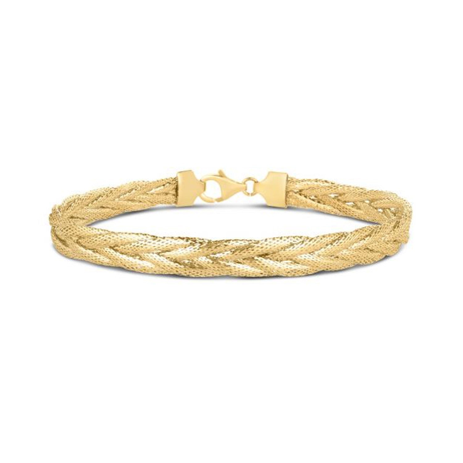 14k Yellow Gold Rapunzel Woven Bracelet (6.00 mm) 