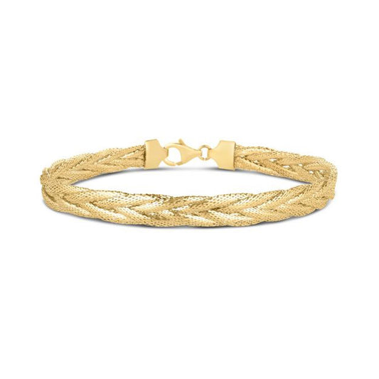 14k Yellow Gold Rapunzel Woven Bracelet (6.00 mm) 