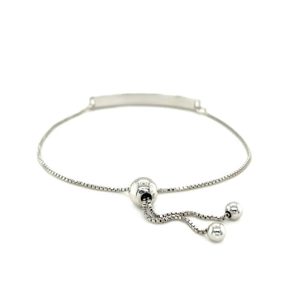 Sterling Silver Adjustable I Love You to the Moon and Back Bracelet (1.20 mm) 