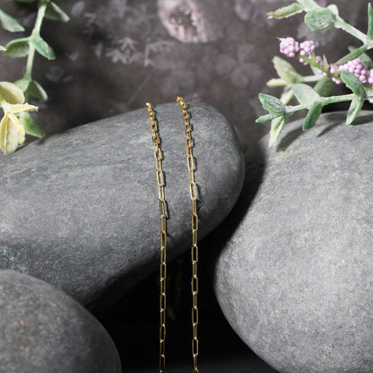14K Yellow Gold Fine Paperclip Chain (1.50 mm) 