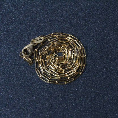 14K Yellow Gold Fine Paperclip Chain (1.50 mm) 