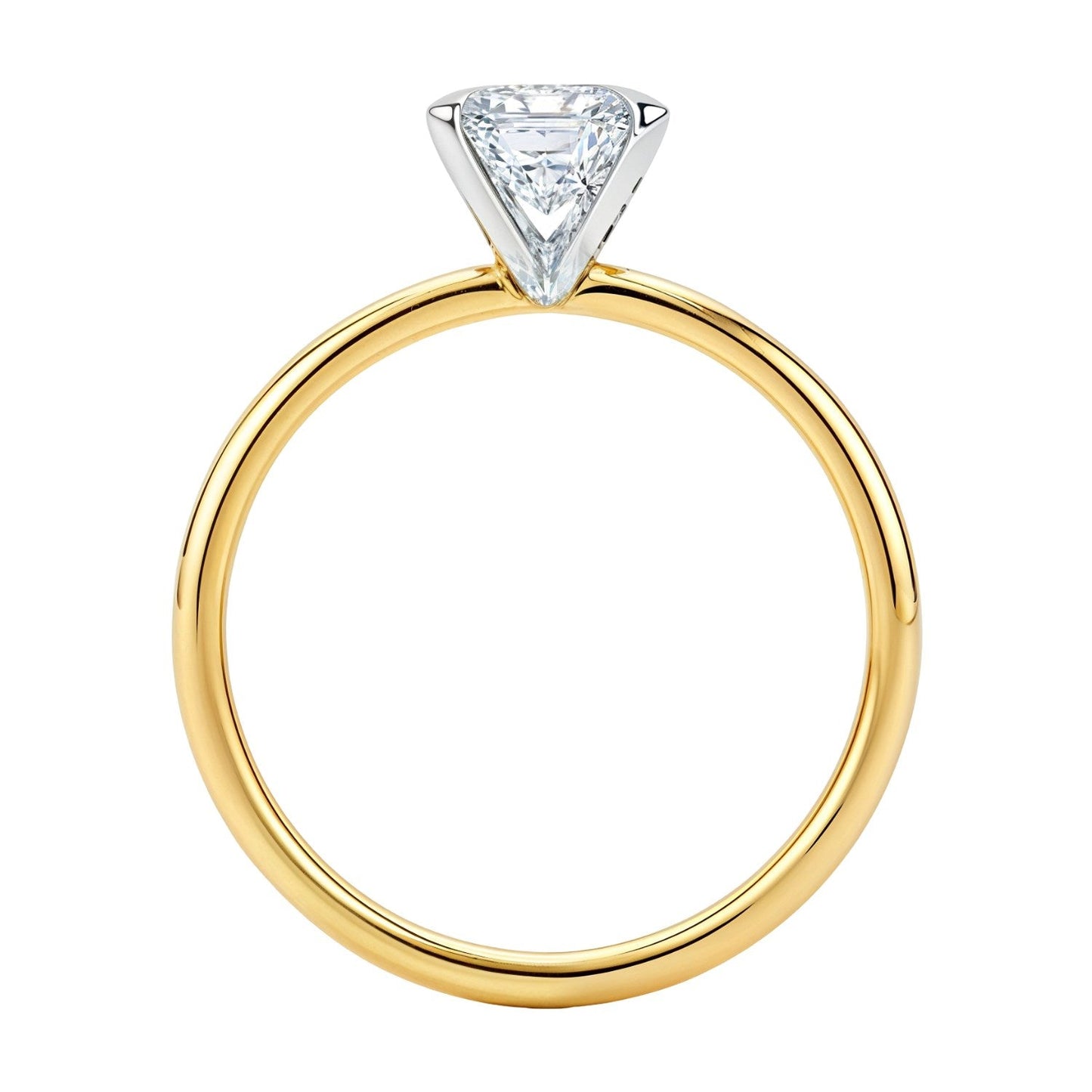 2 Carat Emerald Lab Grown IGI G/VS1 Diamond Solitaire Ring in 10K Yellow Gold 