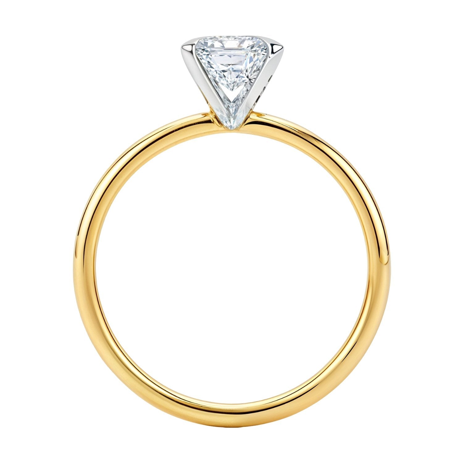 2 Carat Emerald Lab Grown IGI G/VS1 Diamond Solitaire Ring in 10K Yellow Gold 