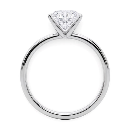 2 Carat Round Lab Grown IGI G/VS1 Diamond Solitaire Ring in Sterling Silver 