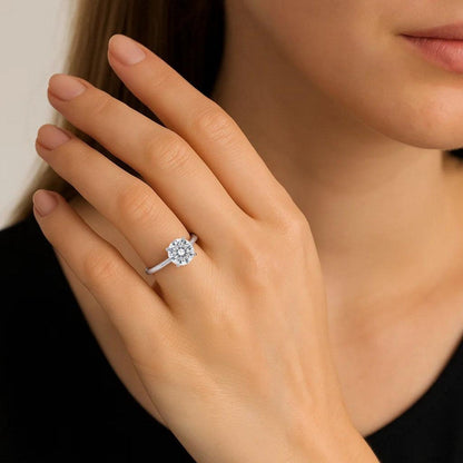 2 Carat Round Lab Grown IGI G/VS1 Diamond Solitaire Ring in Sterling Silver 