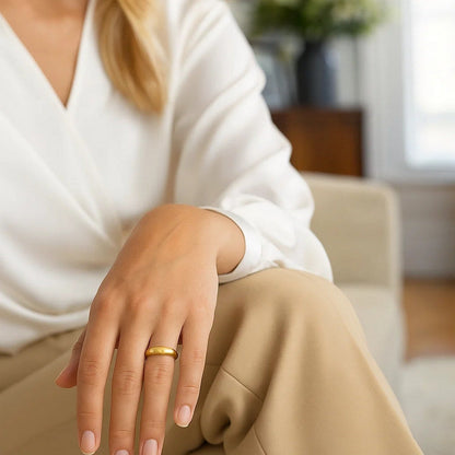 Graduated Dome Ring in 14K Yellow Gold (5.80 mm) 