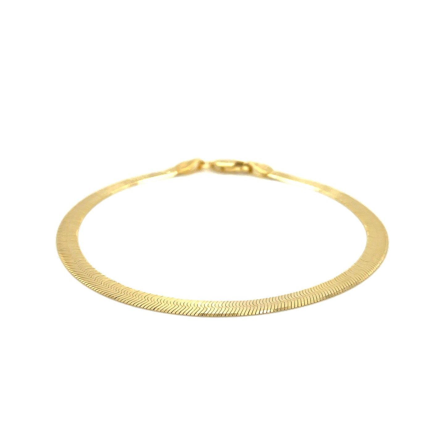 14k Yellow Gold Super Flex Herringbone Bracelet (3.80 mm) 