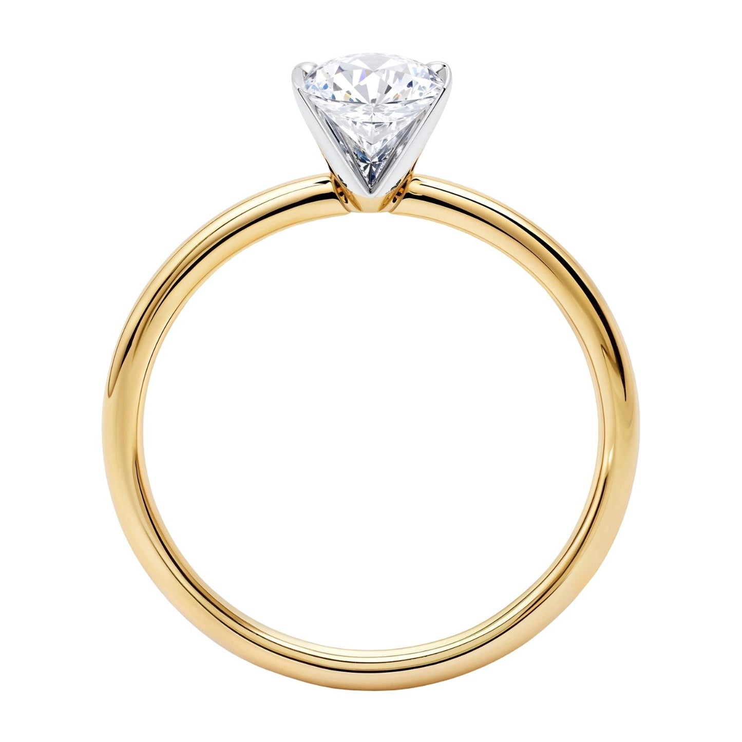 1 Carat Oval Lab Grown IGI G/VS1 Diamond Solitaire Ring in 10K Yellow Gold 
