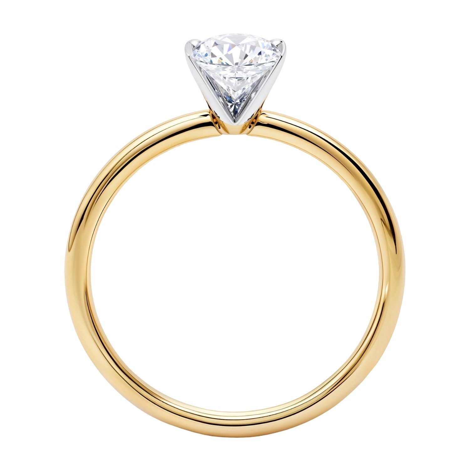 1 Carat Oval Lab Grown IGI G/VS1 Diamond Solitaire Ring in 10K Yellow Gold 