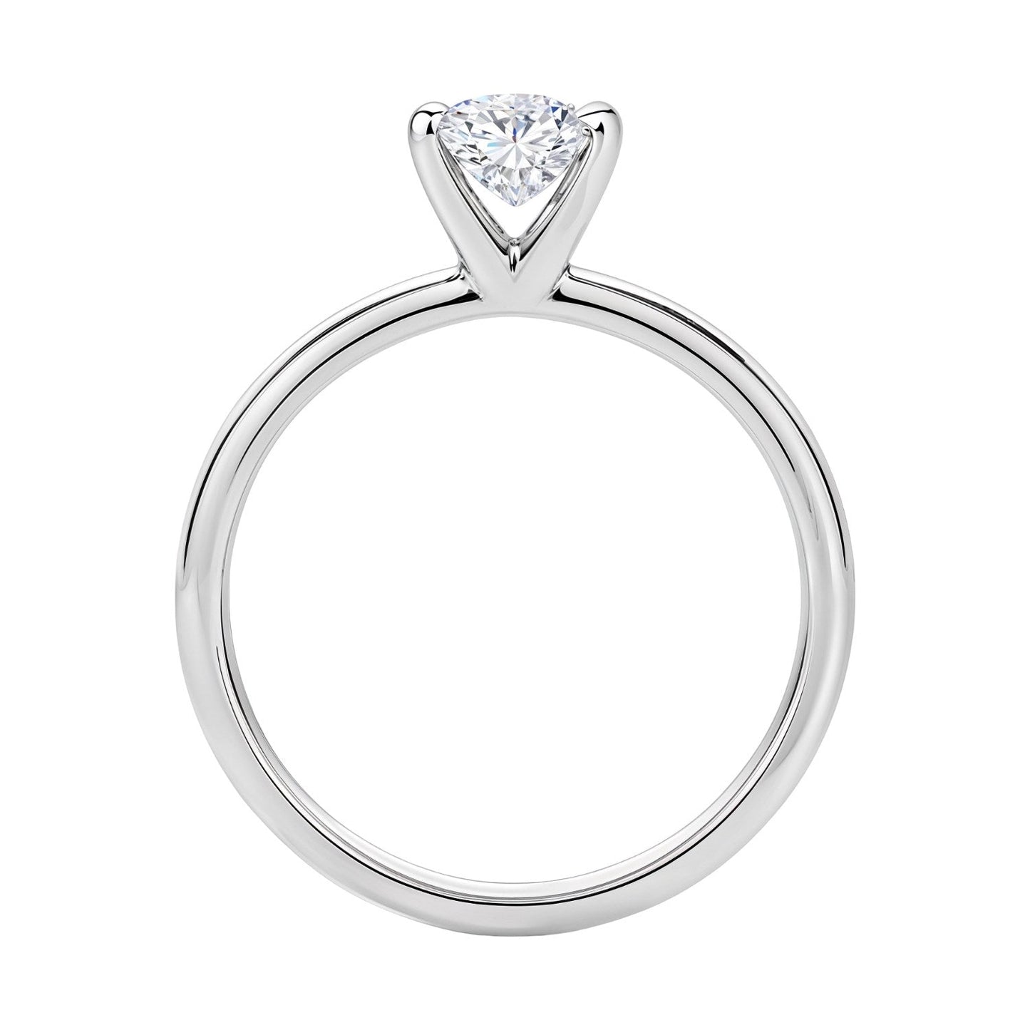 1 Carat Princess Lab Grown IGI G/VS1 Diamond Solitaire Ring in 10K White Gold 