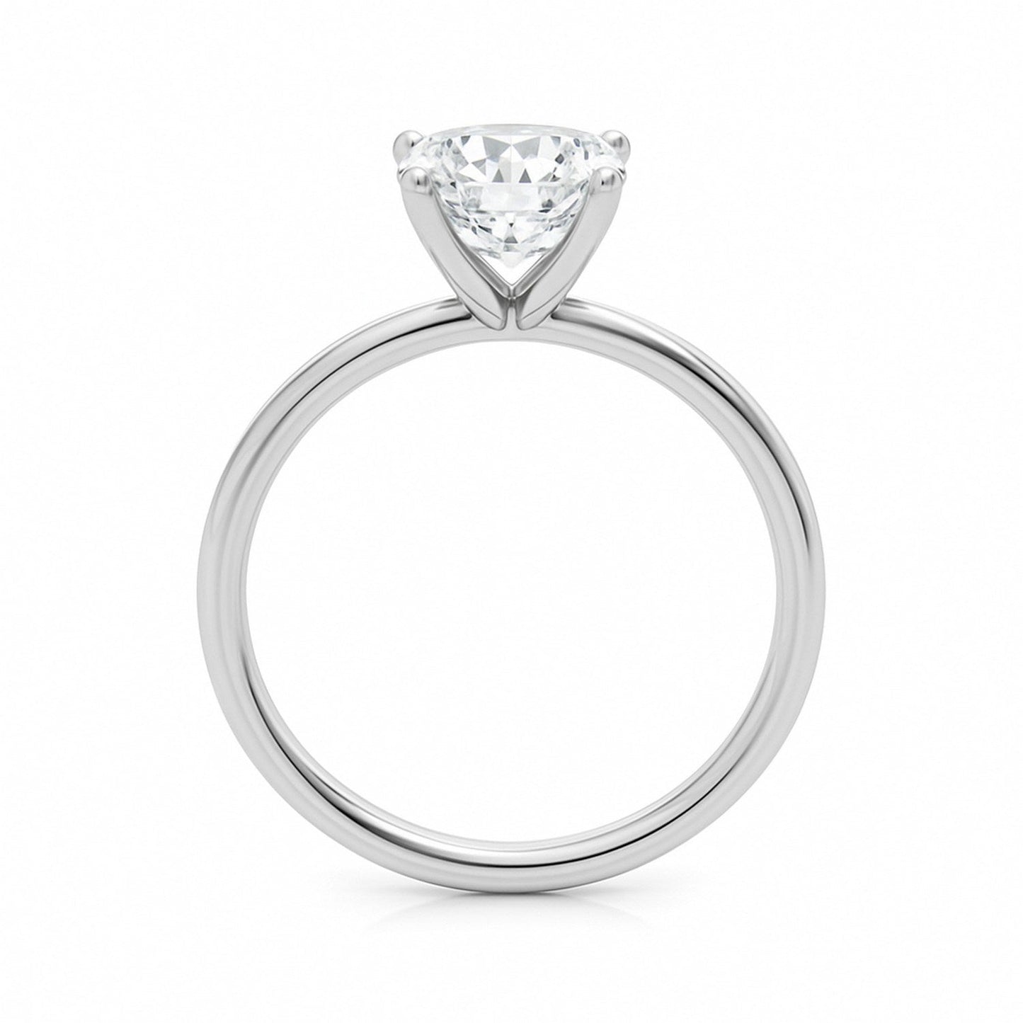 2 Carat Cushion Lab Grown IGI G/VS1 Diamond Solitaire Ring in 10K White Gold 