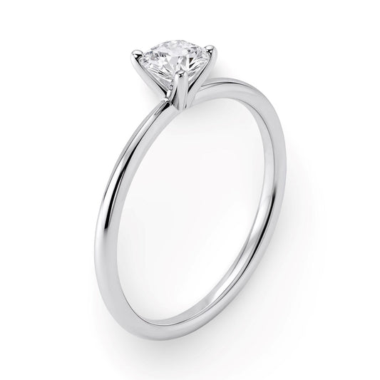 3/4 Carat Round Lab Grown IGI G/VS1 Diamond Solitaire Ring in 10K White Gold 