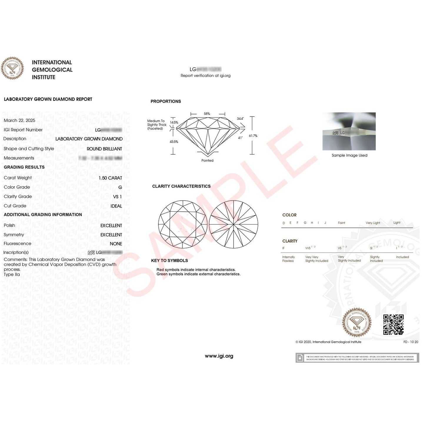1 1/2 Carat Round Lab Grown IGI G/VS1 Diamond Solitaire Ring in 14K Yellow Gold 