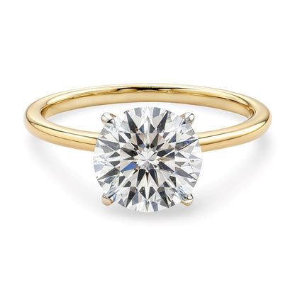 1 1/2 Carat Round Lab Grown IGI G/VS1 Diamond Solitaire Ring in 14K Yellow Gold 