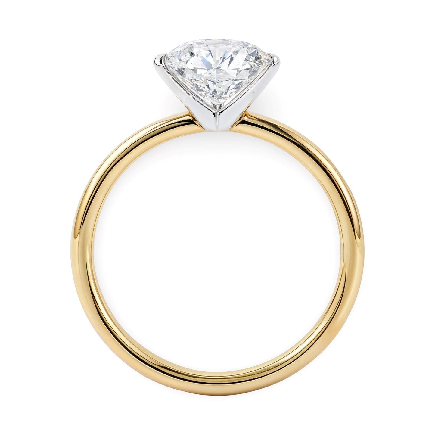 1 1/2 Carat Round Lab Grown IGI G/VS1 Diamond Solitaire Ring in 14K Yellow Gold 