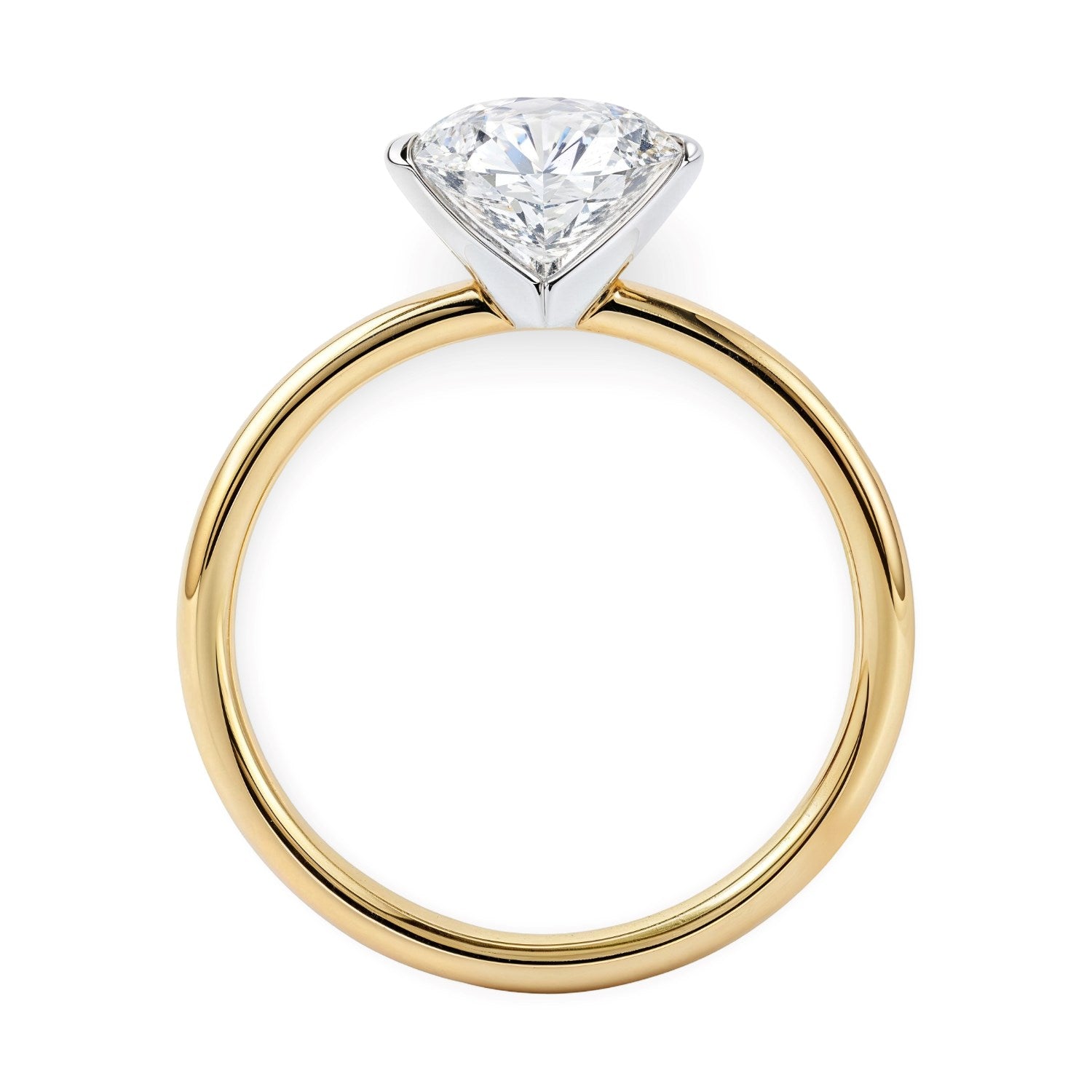 1 1/2 Carat Round Lab Grown IGI G/VS1 Diamond Solitaire Ring in 14K Yellow Gold 