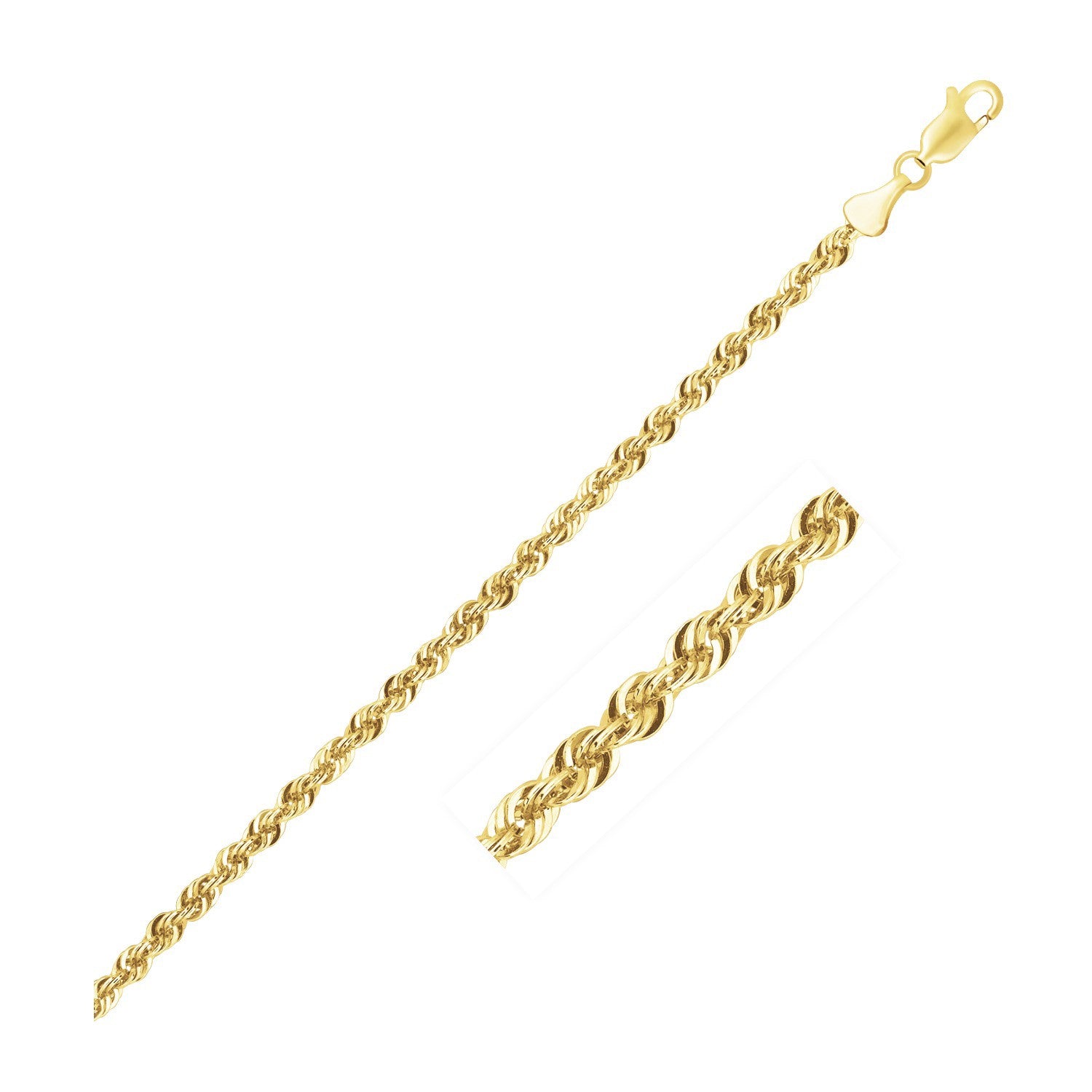 14k Yellow Gold Light Rope Chain (2.50 mm) 
