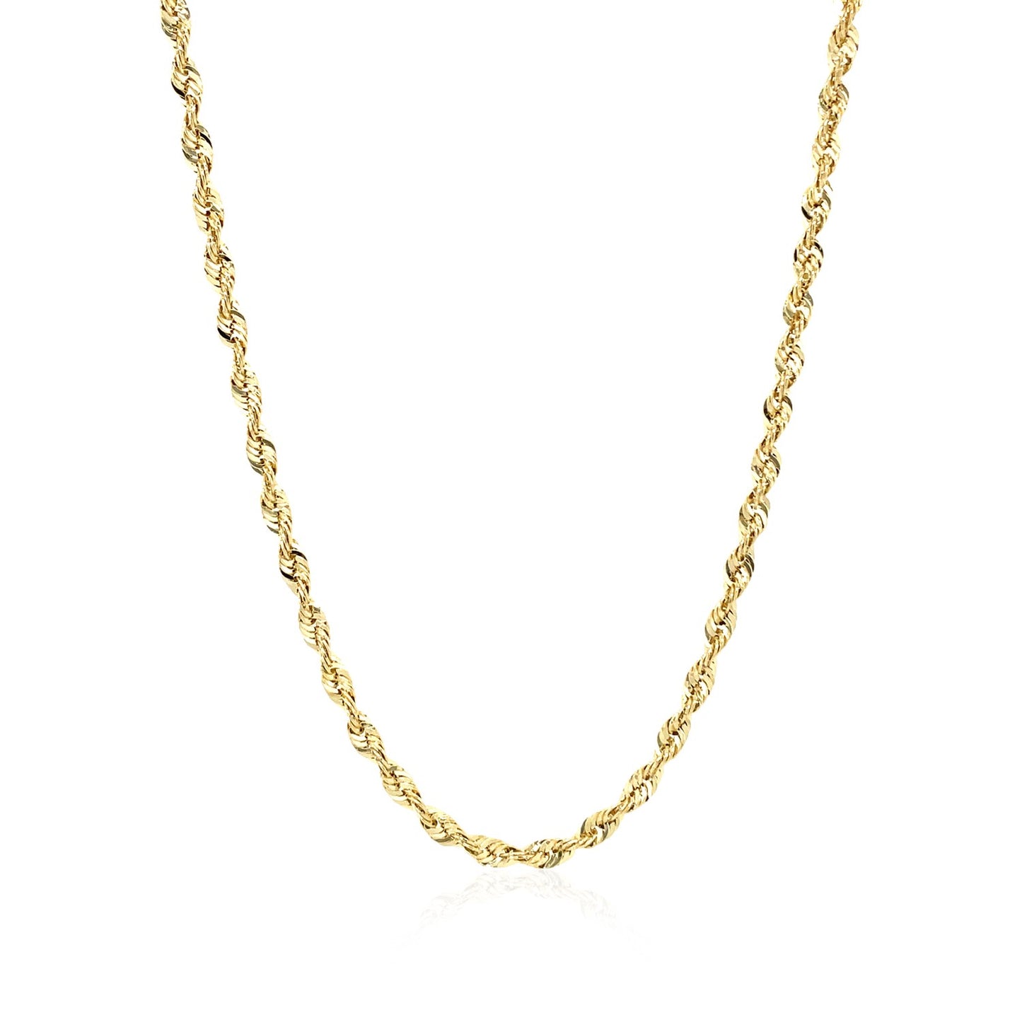 14k Yellow Gold Light Rope Chain (2.50 mm) 