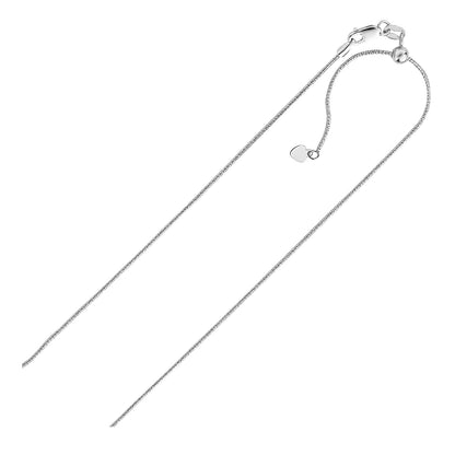 Sterling Silver 0.8mm Adjustable Snake Chain (0.80 mm) 