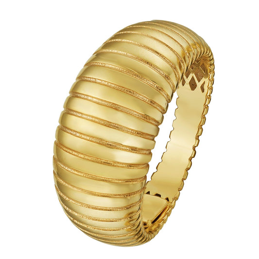 14K Yellow Gold Graduated Tubogas Ring (9.60 mm) 