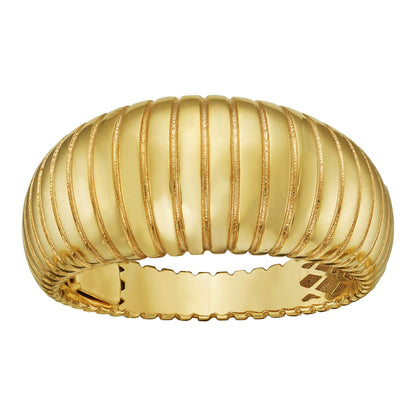 14K Yellow Gold Graduated Tubogas Ring (9.60 mm) 