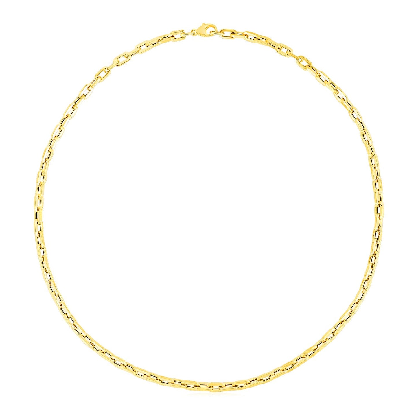 14k Yellow Gold Paperclip Chain Necklace (4.20 mm) 