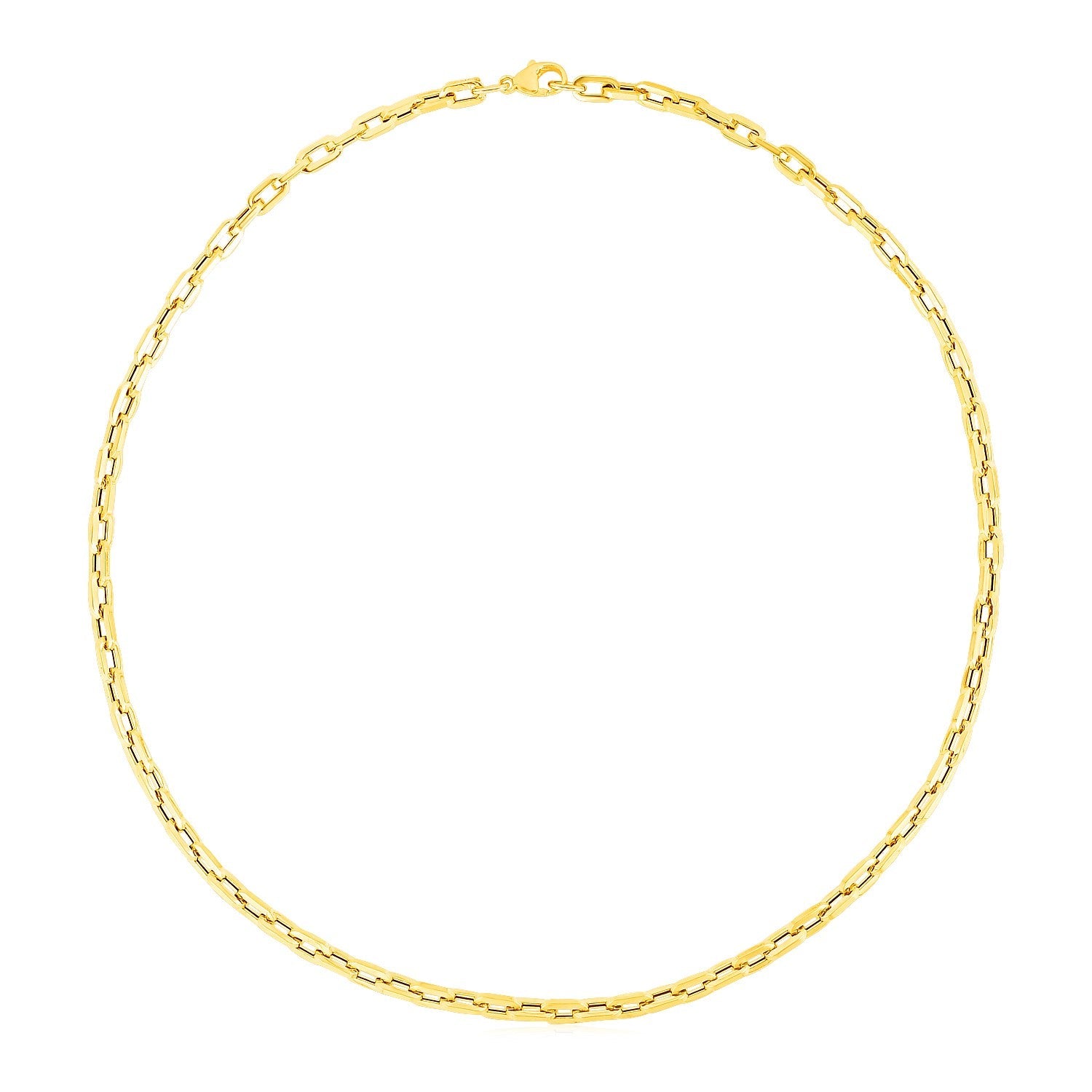 14k Yellow Gold Paperclip Chain Necklace (4.20 mm) 