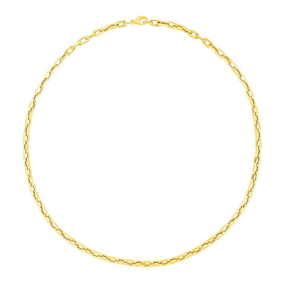 14k Yellow Gold Paperclip Chain Necklace (4.20 mm) 