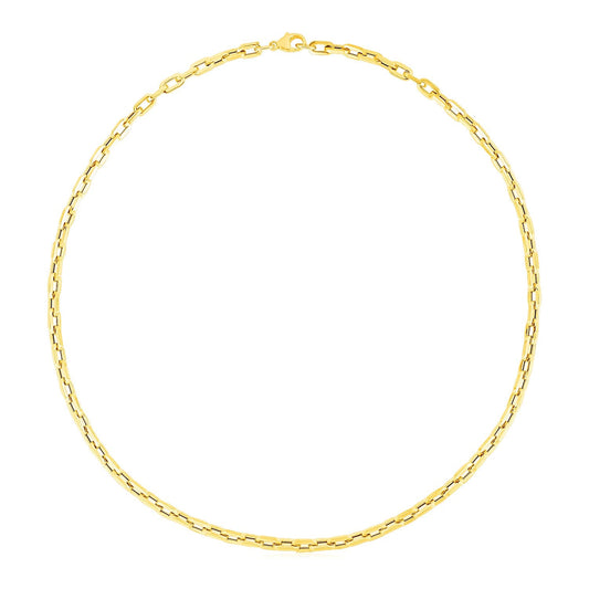 14k Yellow Gold Paperclip Chain Necklace (4.20 mm) 