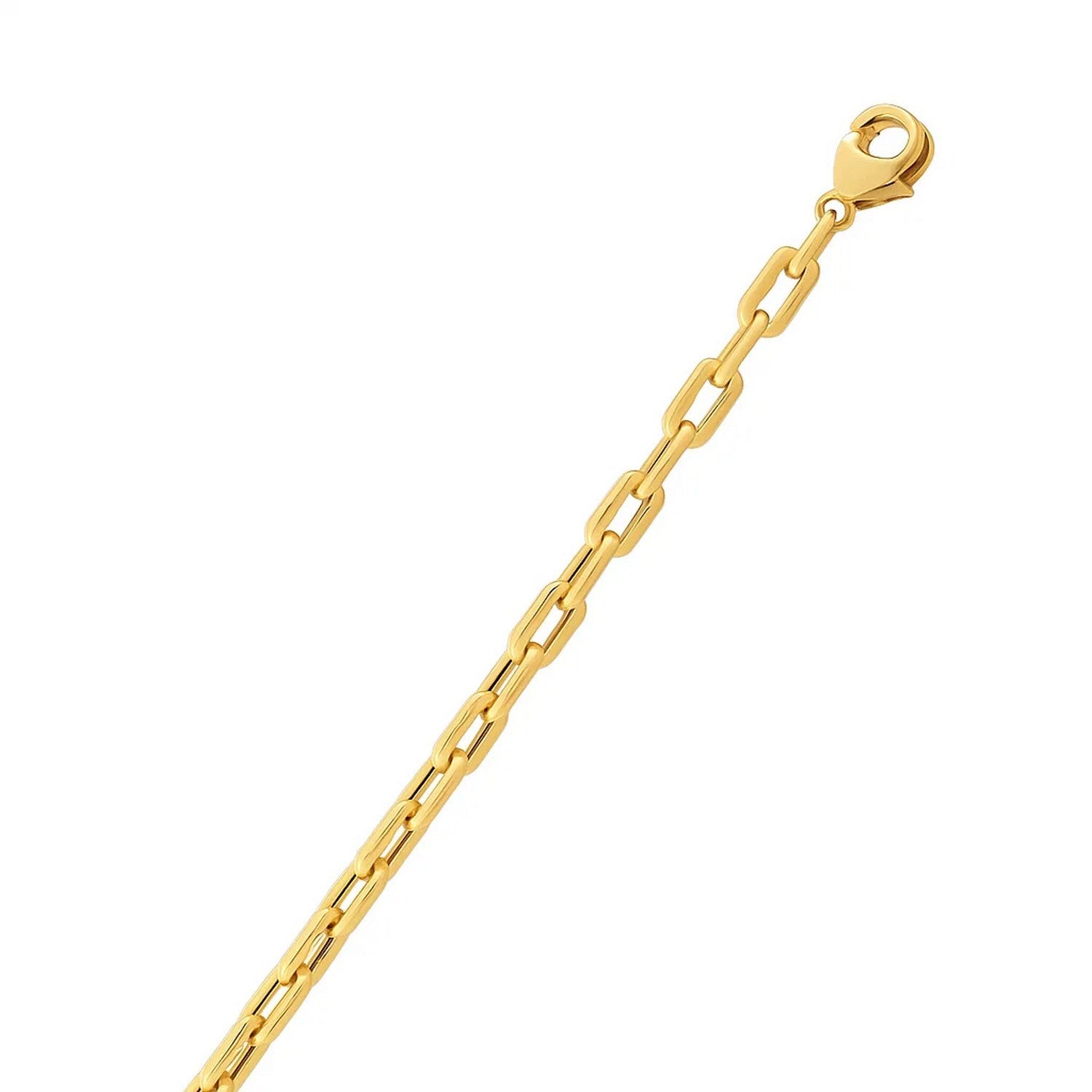 14k Yellow Gold Paperclip Chain Necklace (4.20 mm) 