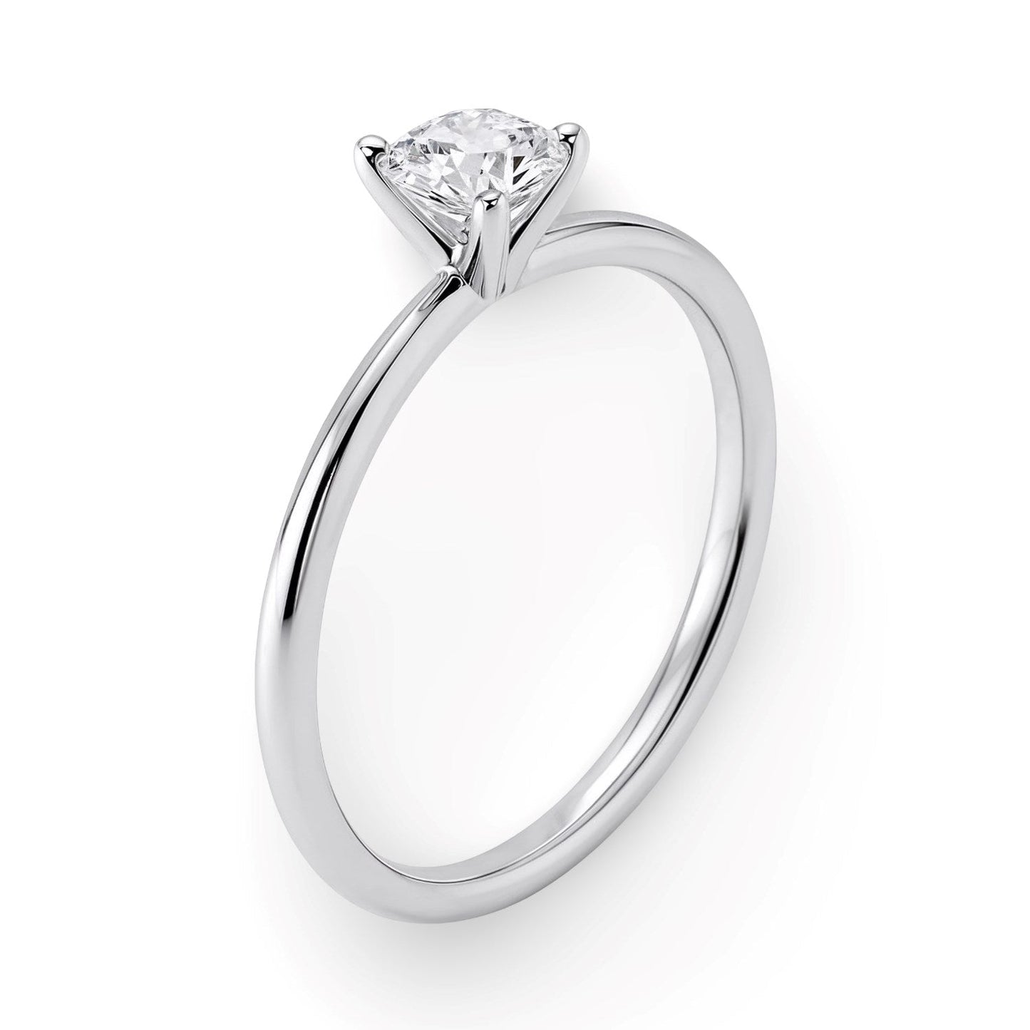 Engagement Ring 3/4 Carat Round Lab Grown IGI G/VS1 Diamond Solitaire Ring in Sterling Silver 