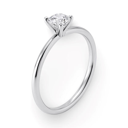 Engagement Ring 3/4 Carat Round Lab Grown IGI G/VS1 Diamond Solitaire Ring in Sterling Silver 