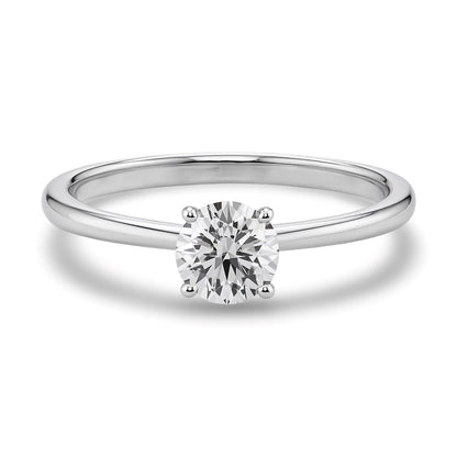 Engagement Ring 3/4 Carat Round Lab Grown IGI G/VS1 Diamond Solitaire Ring in Sterling Silver 