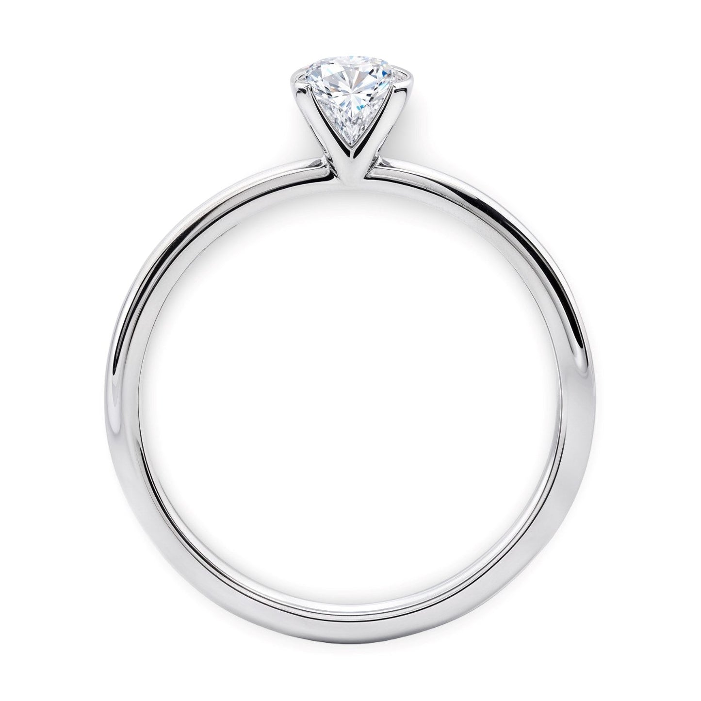 Engagement Ring 3/4 Carat Round Lab Grown IGI G/VS1 Diamond Solitaire Ring in Sterling Silver 