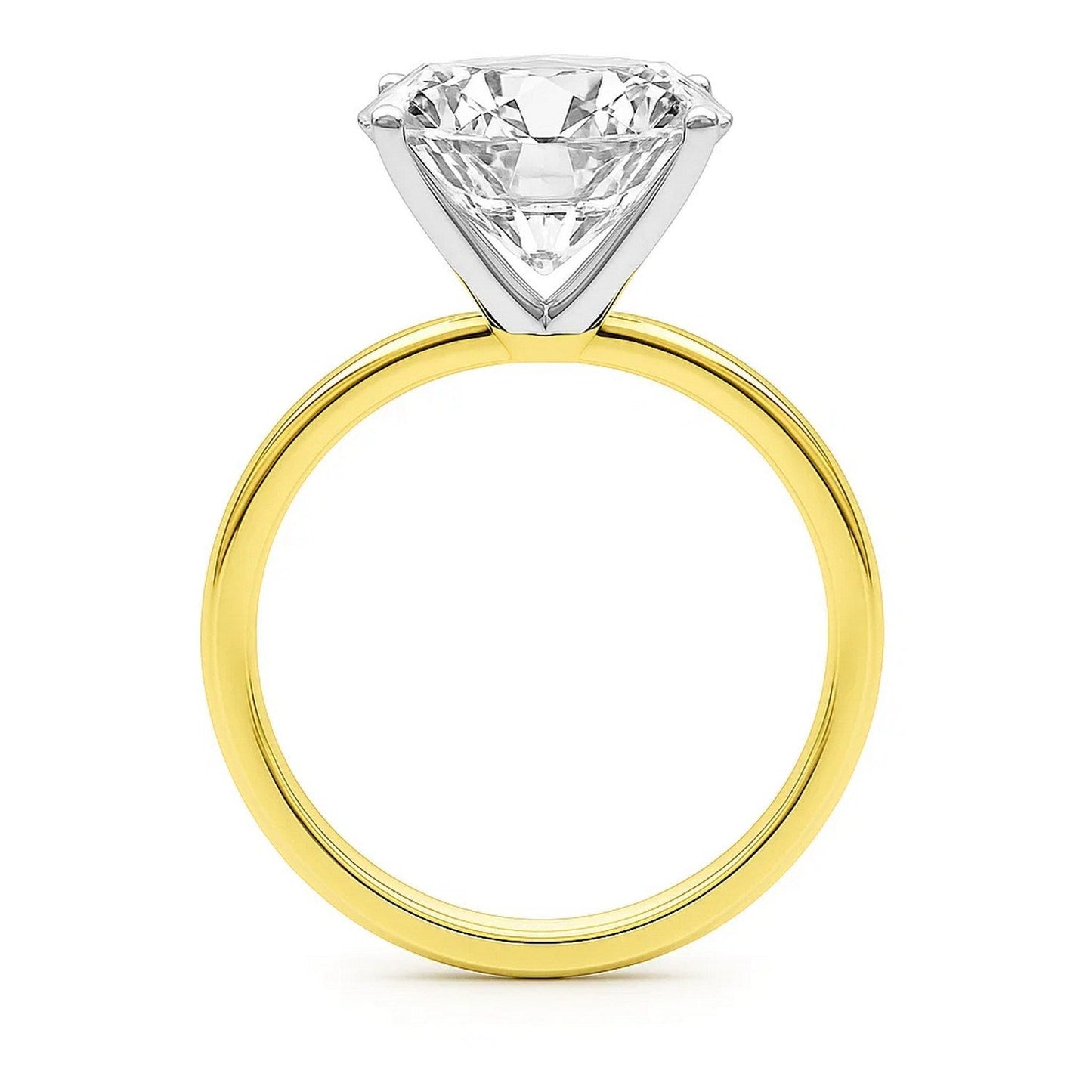 Engagement Ring 5 Carat Princess Lab Grown IGI G/VS1 Diamond Solitaire Ring in 14K Yellow Gold 