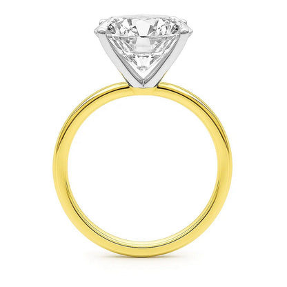 Engagement Ring 5 Carat Princess Lab Grown IGI G/VS1 Diamond Solitaire Ring in 14K Yellow Gold 