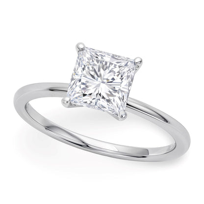 Engagement ring 1.50Ct Princess Lab Grown IGI G/VS1 Diamond Ring in 14K White Gold 