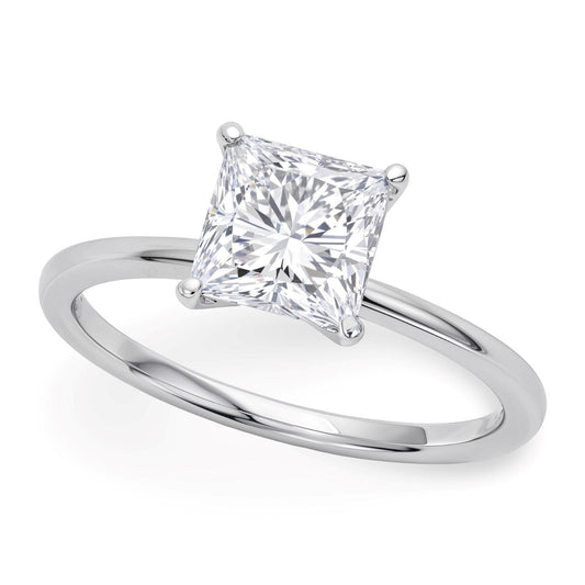 Engagement ring 1.50Ct Princess Lab Grown IGI G/VS1 Diamond Ring in 14K White Gold 