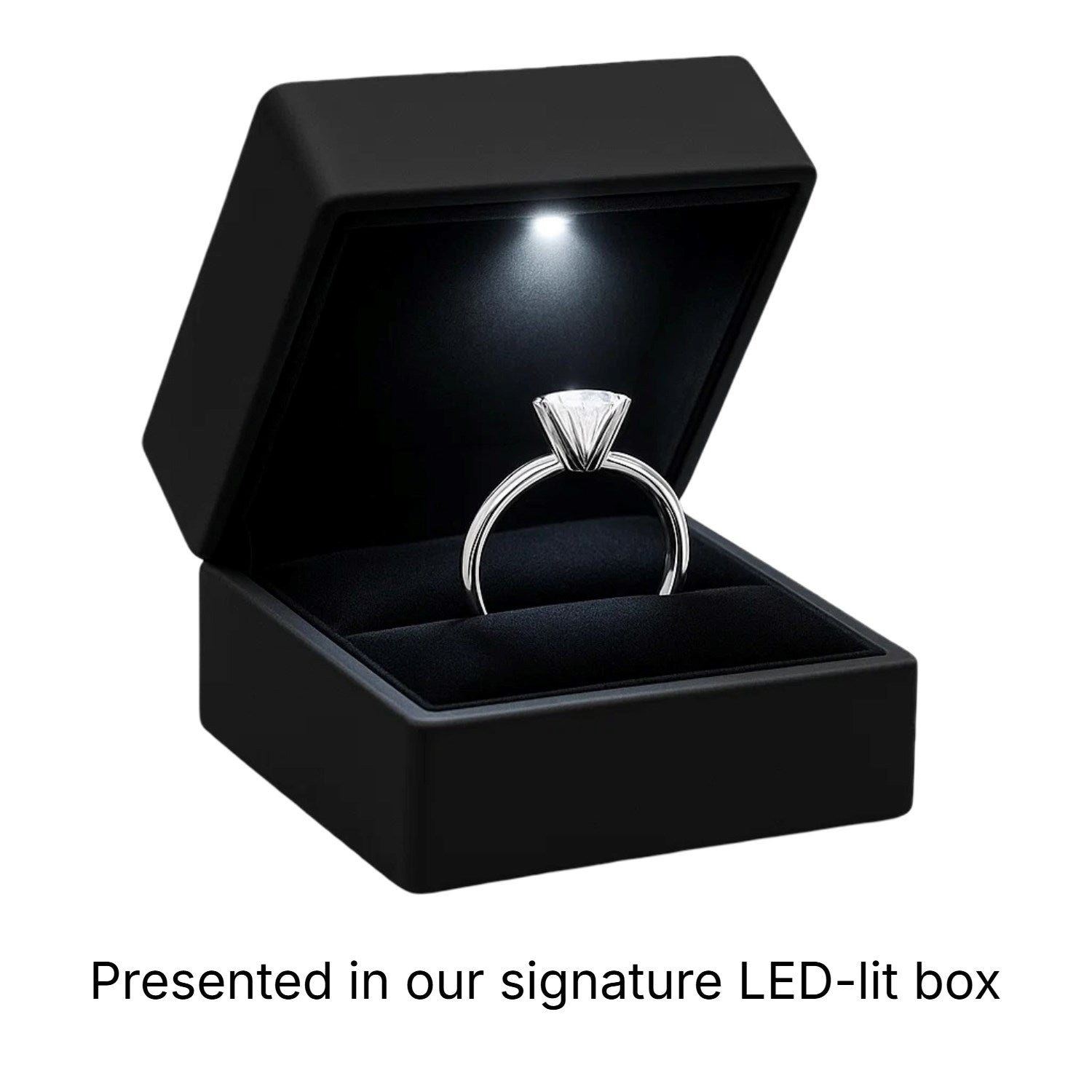 Engagement ring 1.50Ct Princess Lab Grown IGI G/VS1 Diamond Ring in 14K White Gold 