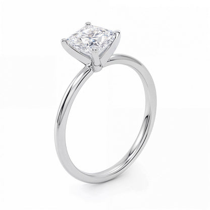 Engagement ring 1.50Ct Princess Lab Grown IGI G/VS1 Diamond Ring in 14K White Gold 