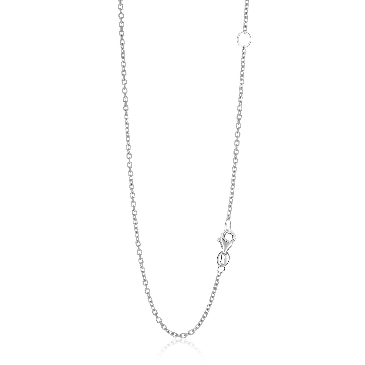14k White Gold Adjustable Cable Chain (1.50 mm) 