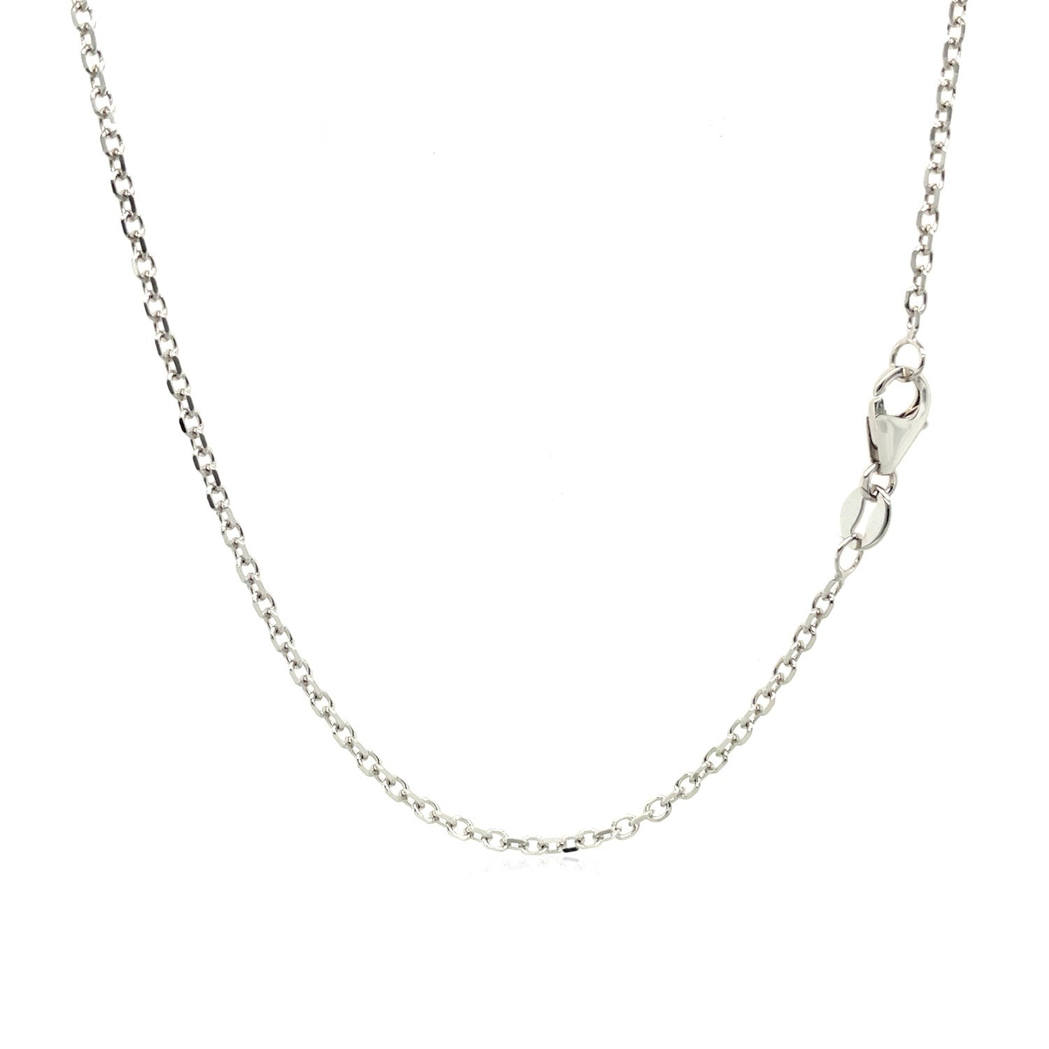 14k White Gold Adjustable Cable Chain (1.50 mm) 