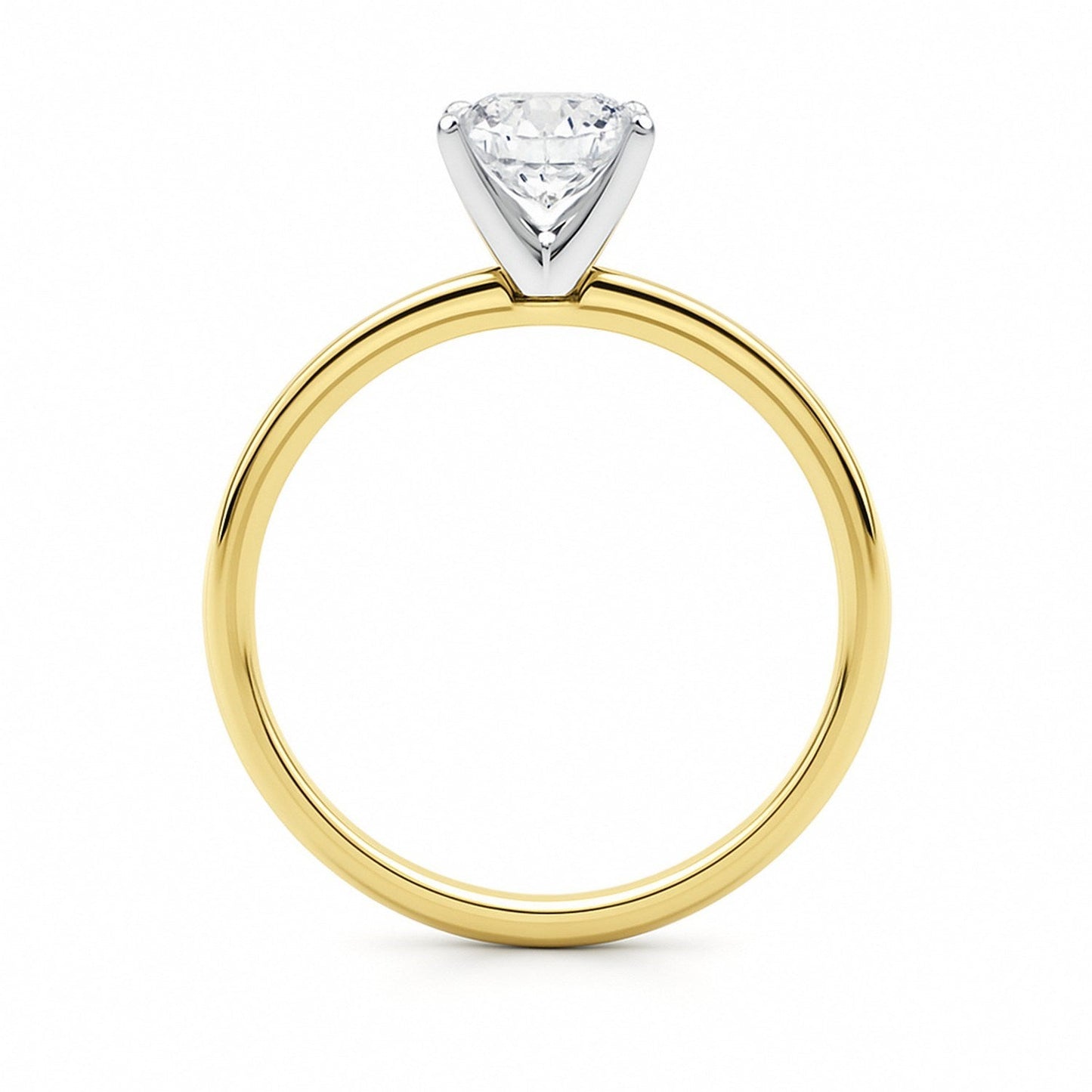 Engagement ring 1 Carat Cushion Lab Grown IGI G/VS1 Diamond Solitaire Ring in 10K Yellow Gold 